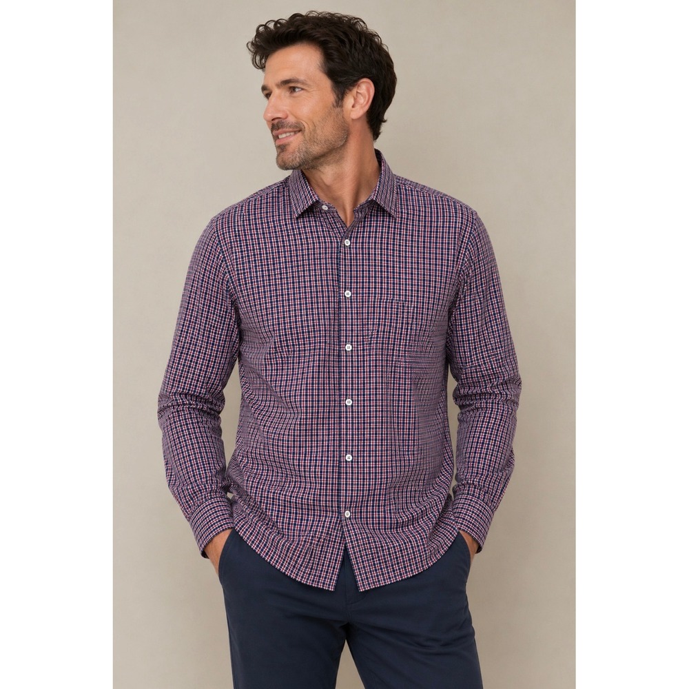Billy Reid Plaid Button Down Long Sleeve Shirt Standard Cut Mens XL
